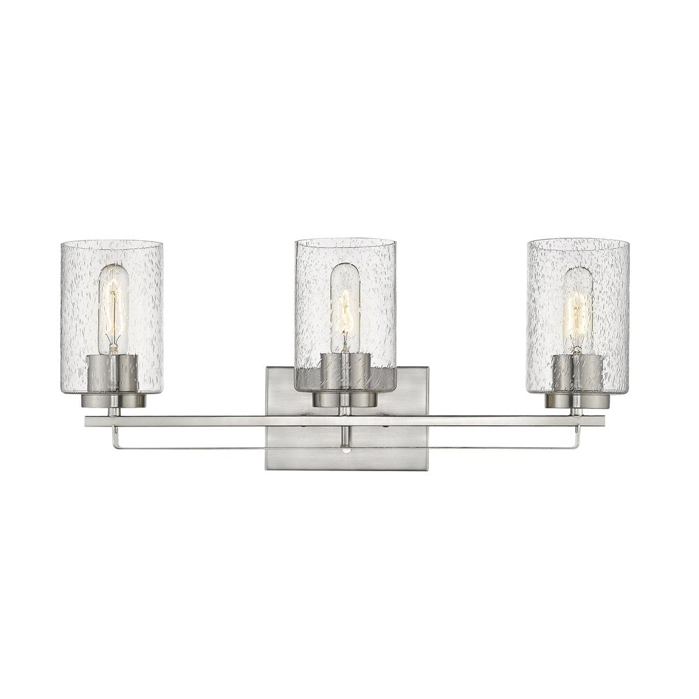 10" Clear And Silver Metal Vanity Flush Mounted Sconce HomeRoots