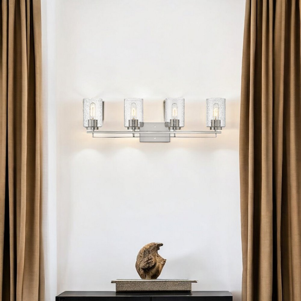 Orella 4-Light Satin Nickel Vanity HomeRoots