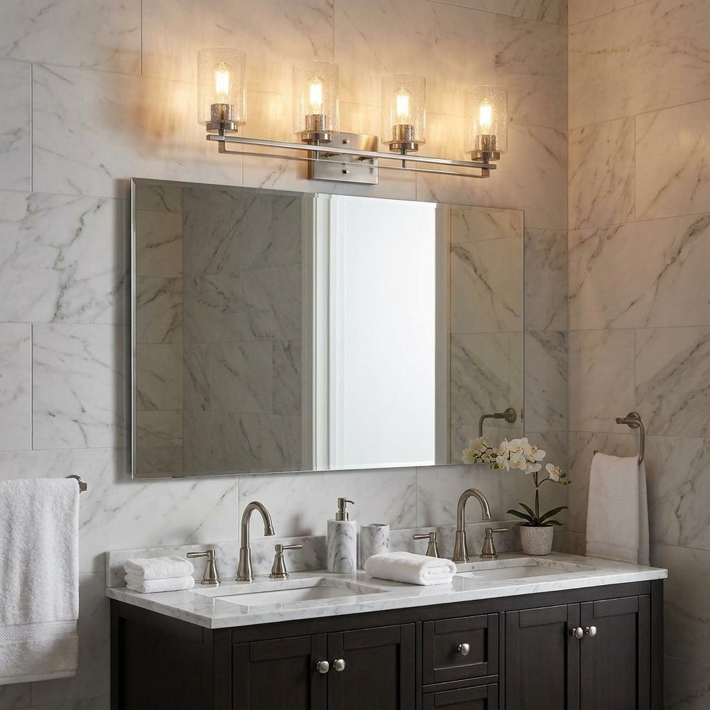 Orella 4-Light Satin Nickel Vanity HomeRoots