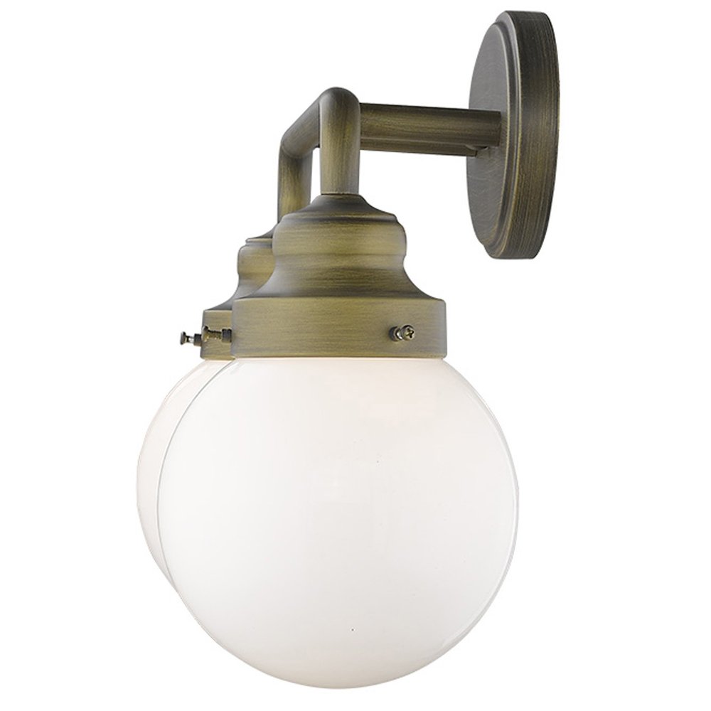 12" Brass And White Metal Vanity Flush Mounted Sconce HomeRoots
