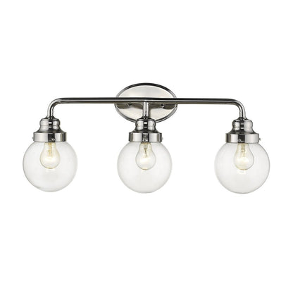 12" Silver And Clear Metal and Glass Vanity Flush Mounted Sconce HomeRoots