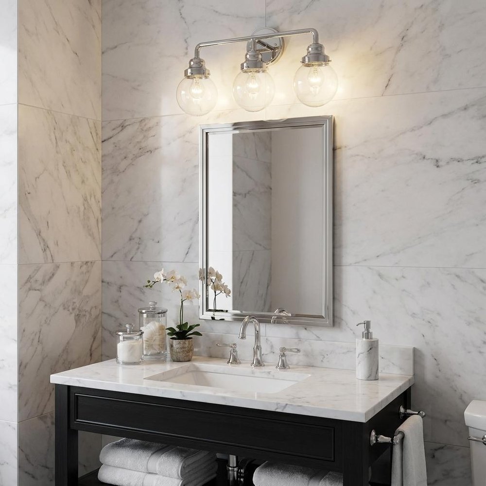 12" Silver And Clear Metal and Glass Vanity Flush Mounted Sconce HomeRoots