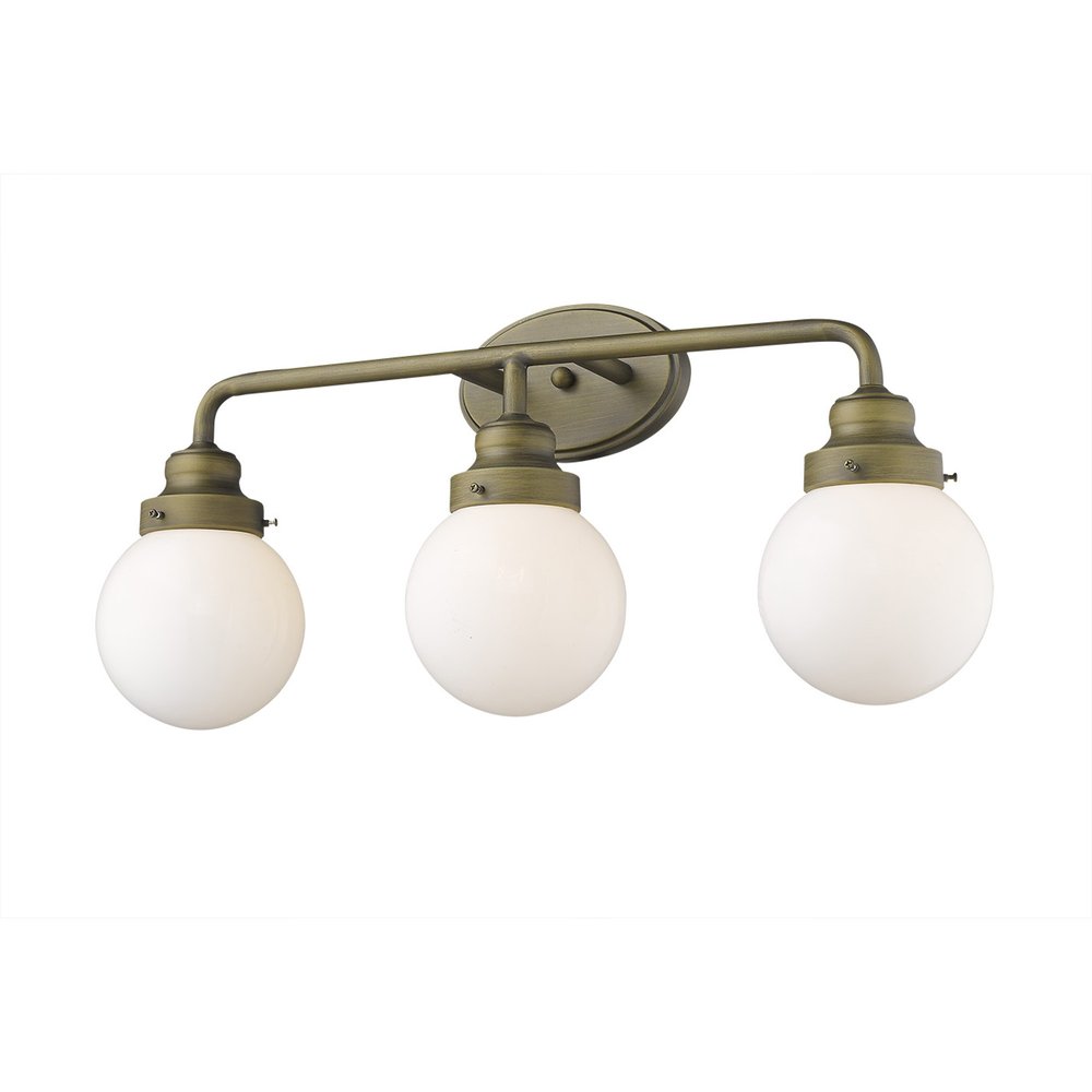 Portsmith 3-Light Raw Brass Vanity HomeRoots