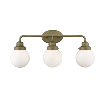 Portsmith 3-Light Raw Brass Vanity HomeRoots