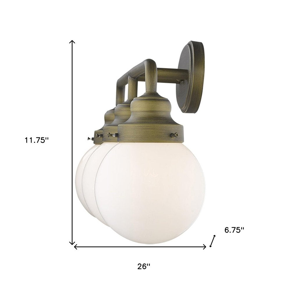 Portsmith 3-Light Raw Brass Vanity HomeRoots