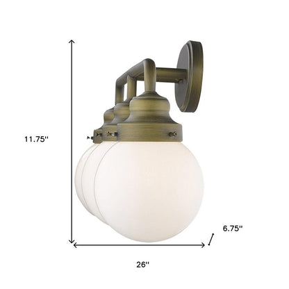 Portsmith 3-Light Raw Brass Vanity HomeRoots