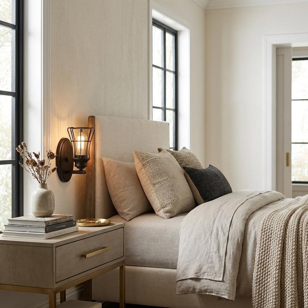 One Light Matte Black Cage Wall Sconce HomeRoots