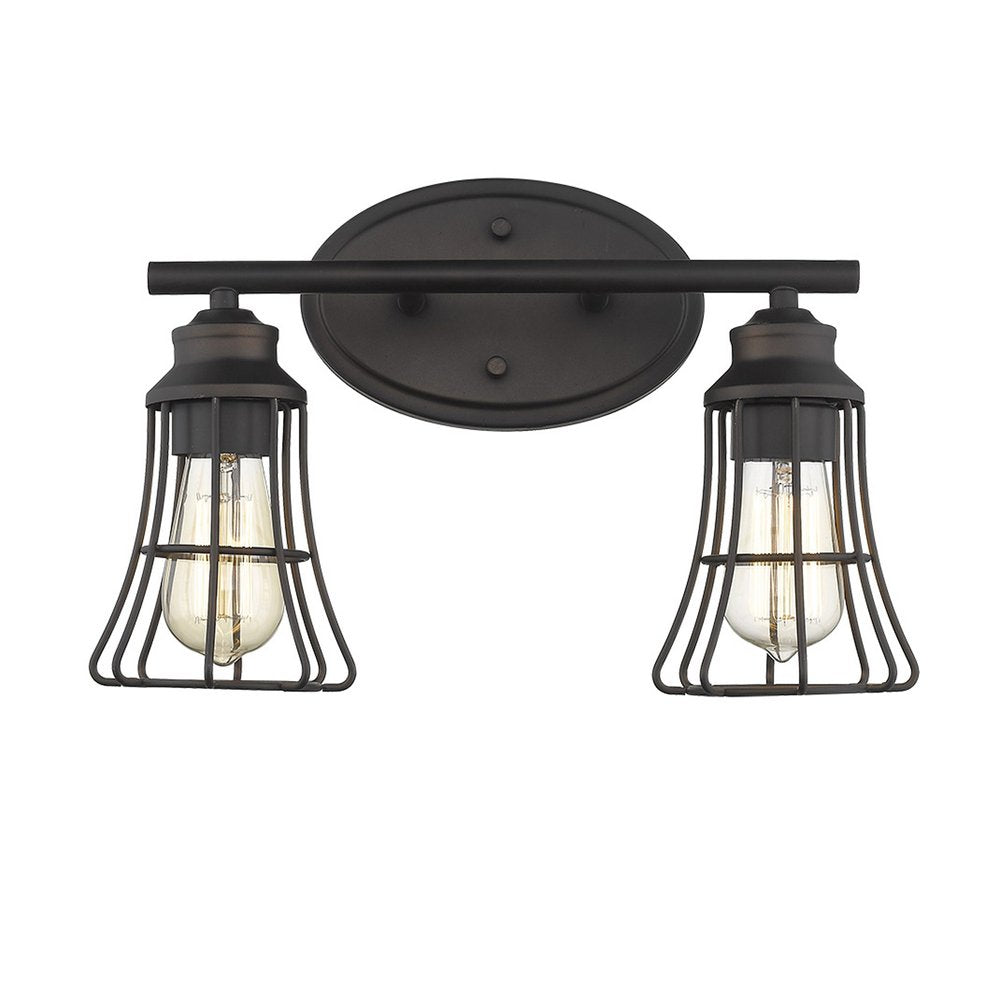 9" Bronze Metal Vanity Flush Mounted Sconce HomeRoots