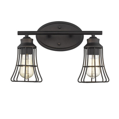 9" Bronze Metal Vanity Flush Mounted Sconce HomeRoots