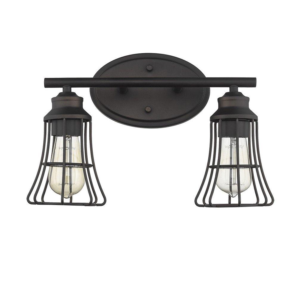 9" Bronze Metal Vanity Flush Mounted Sconce HomeRoots