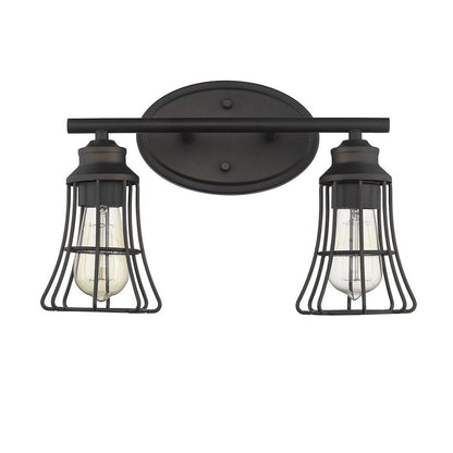 9" Bronze Metal Vanity Flush Mounted Sconce HomeRoots
