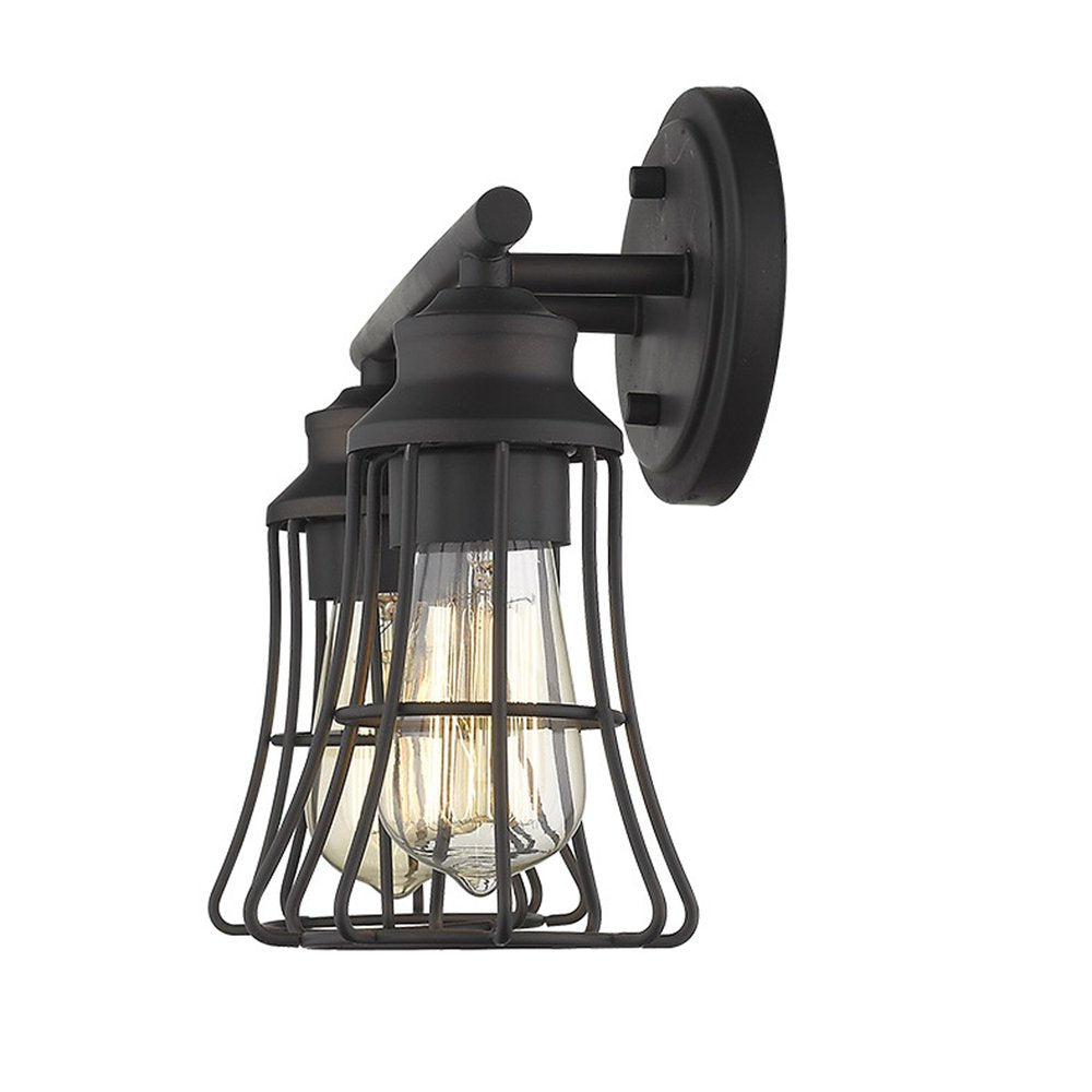 9" Bronze Metal Vanity Flush Mounted Sconce HomeRoots