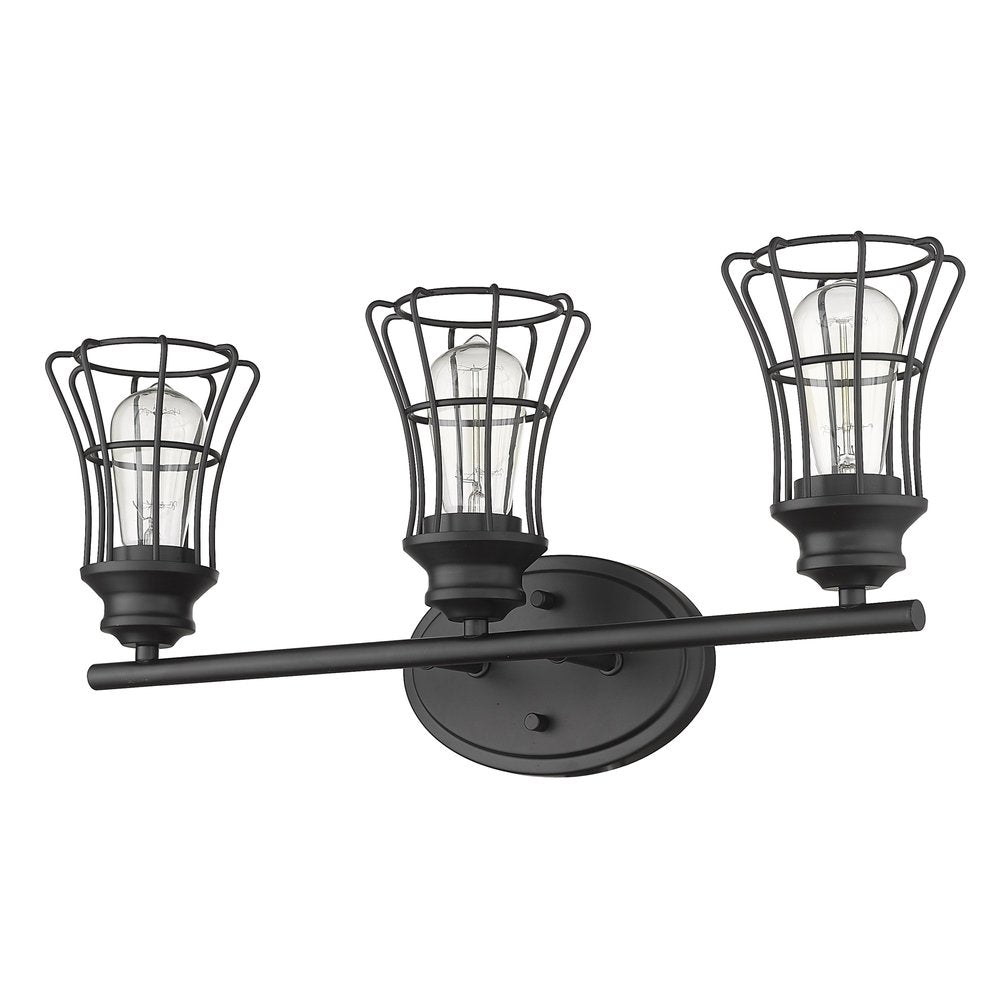 9" Black Metal Vanity Flush Mounted Sconce HomeRoots