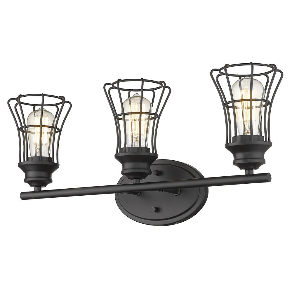 9" Black Metal Vanity Flush Mounted Sconce HomeRoots