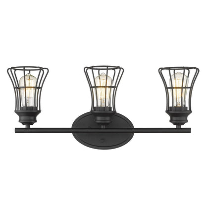 9" Black Metal Vanity Flush Mounted Sconce HomeRoots