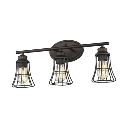9" Bronze Metal Vanity Flush Mounted Sconce HomeRoots