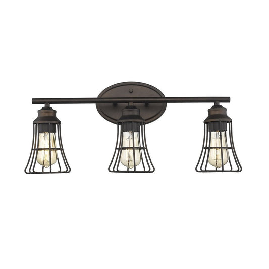 9" Bronze Metal Vanity Flush Mounted Sconce HomeRoots