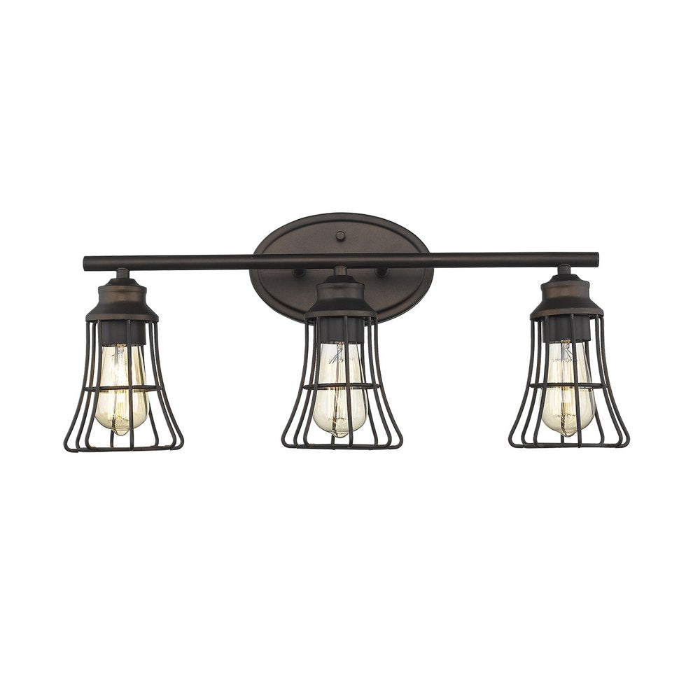 9" Bronze Metal Vanity Flush Mounted Sconce HomeRoots