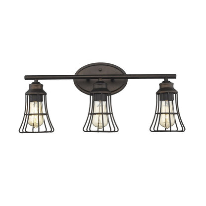 9" Bronze Metal Vanity Flush Mounted Sconce HomeRoots