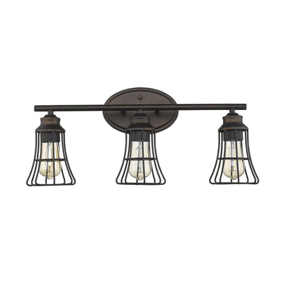 9" Bronze Metal Vanity Flush Mounted Sconce HomeRoots