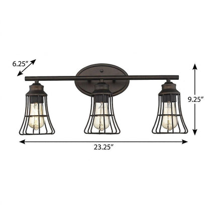 9" Bronze Metal Vanity Flush Mounted Sconce HomeRoots
