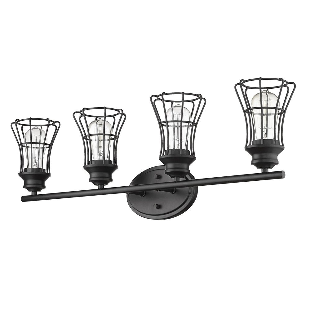 9" Black Metal Vanity Flush Mounted Sconce HomeRoots