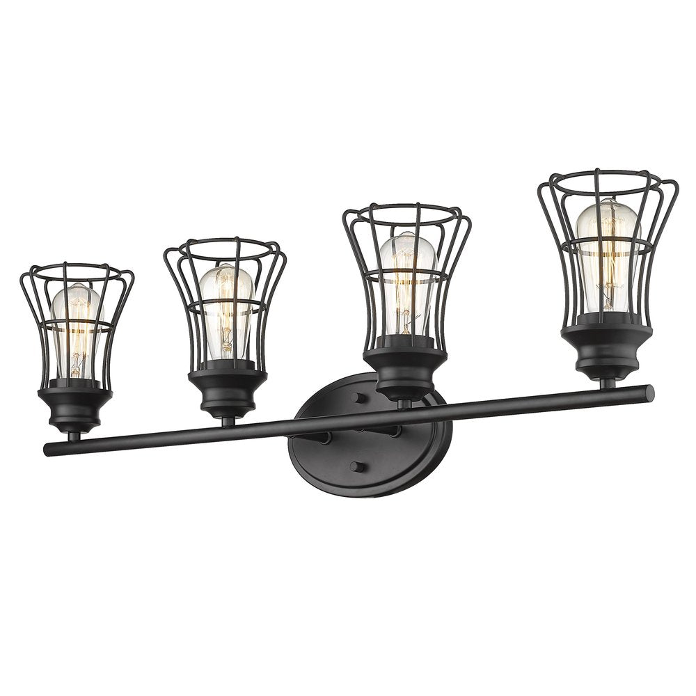 9" Black Metal Vanity Flush Mounted Sconce HomeRoots