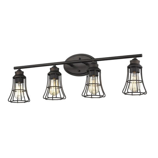 Piers 4-Light Oil-Rubbed Bronze Vanity HomeRoots