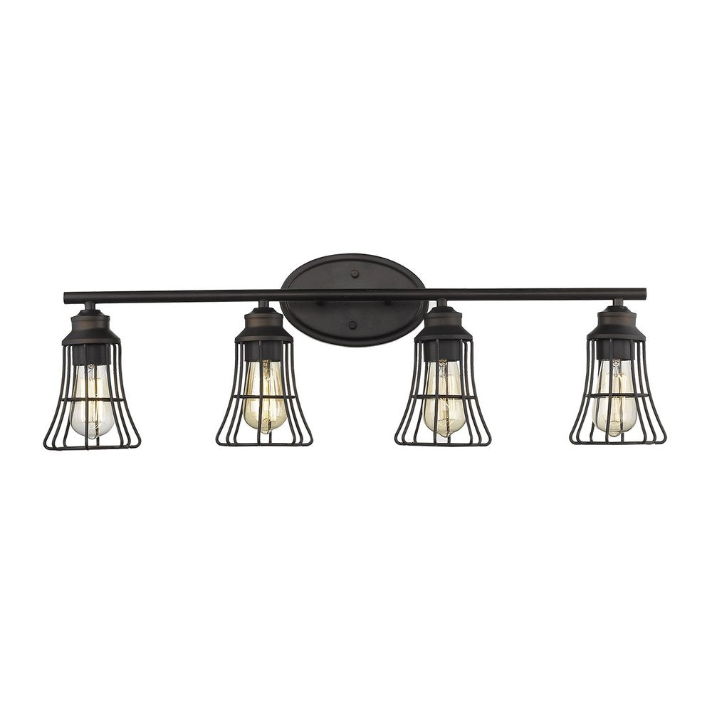 Piers 4-Light Oil-Rubbed Bronze Vanity HomeRoots