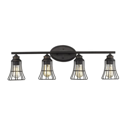 Piers 4-Light Oil-Rubbed Bronze Vanity HomeRoots