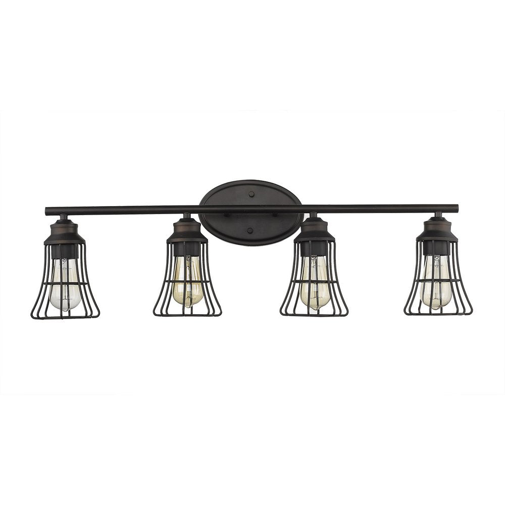 Piers 4-Light Oil-Rubbed Bronze Vanity HomeRoots