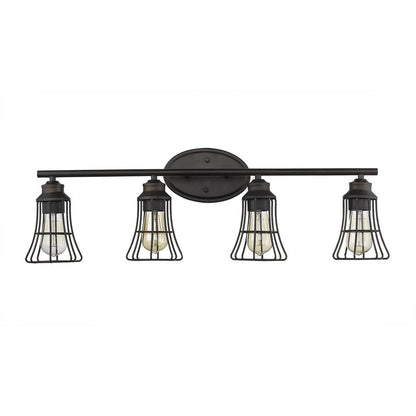 Piers 4-Light Oil-Rubbed Bronze Vanity HomeRoots