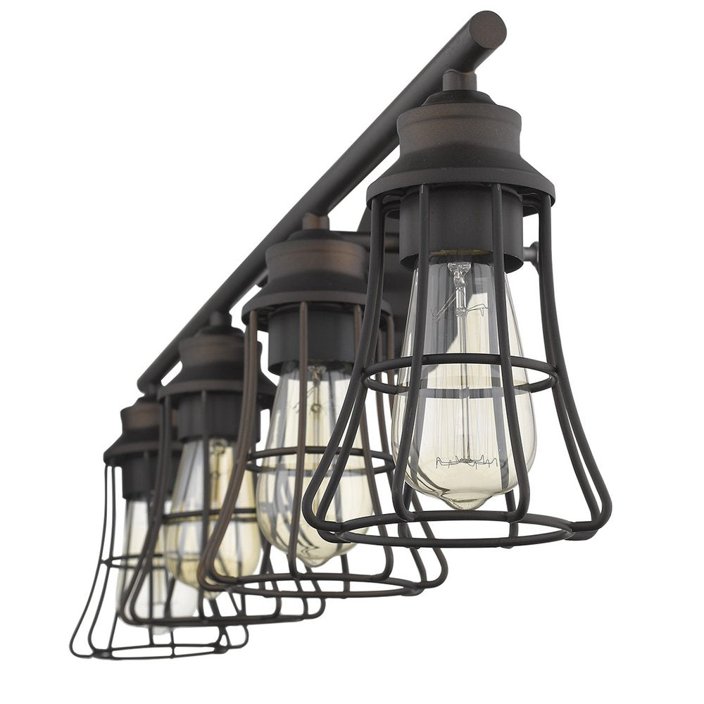 Piers 4-Light Oil-Rubbed Bronze Vanity HomeRoots