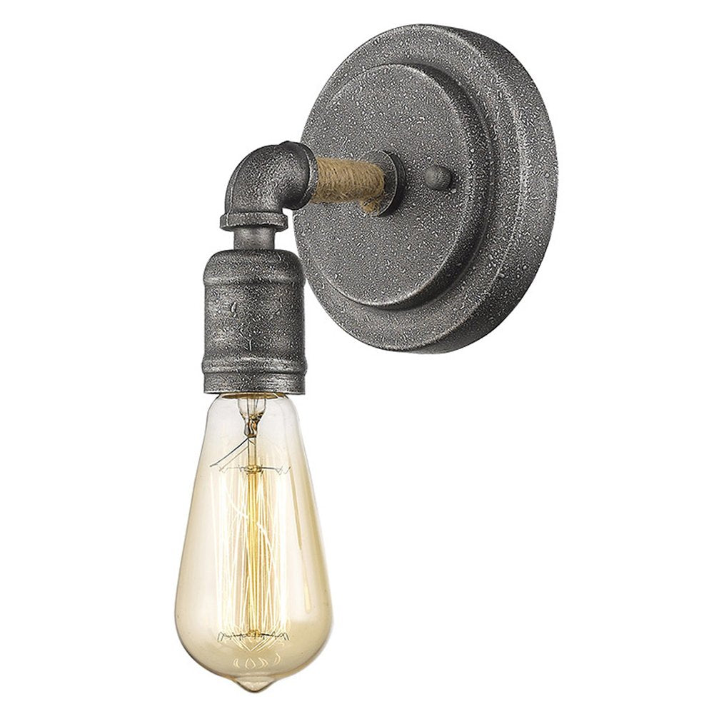 Industrial Textured Gray Wall Light HomeRoots