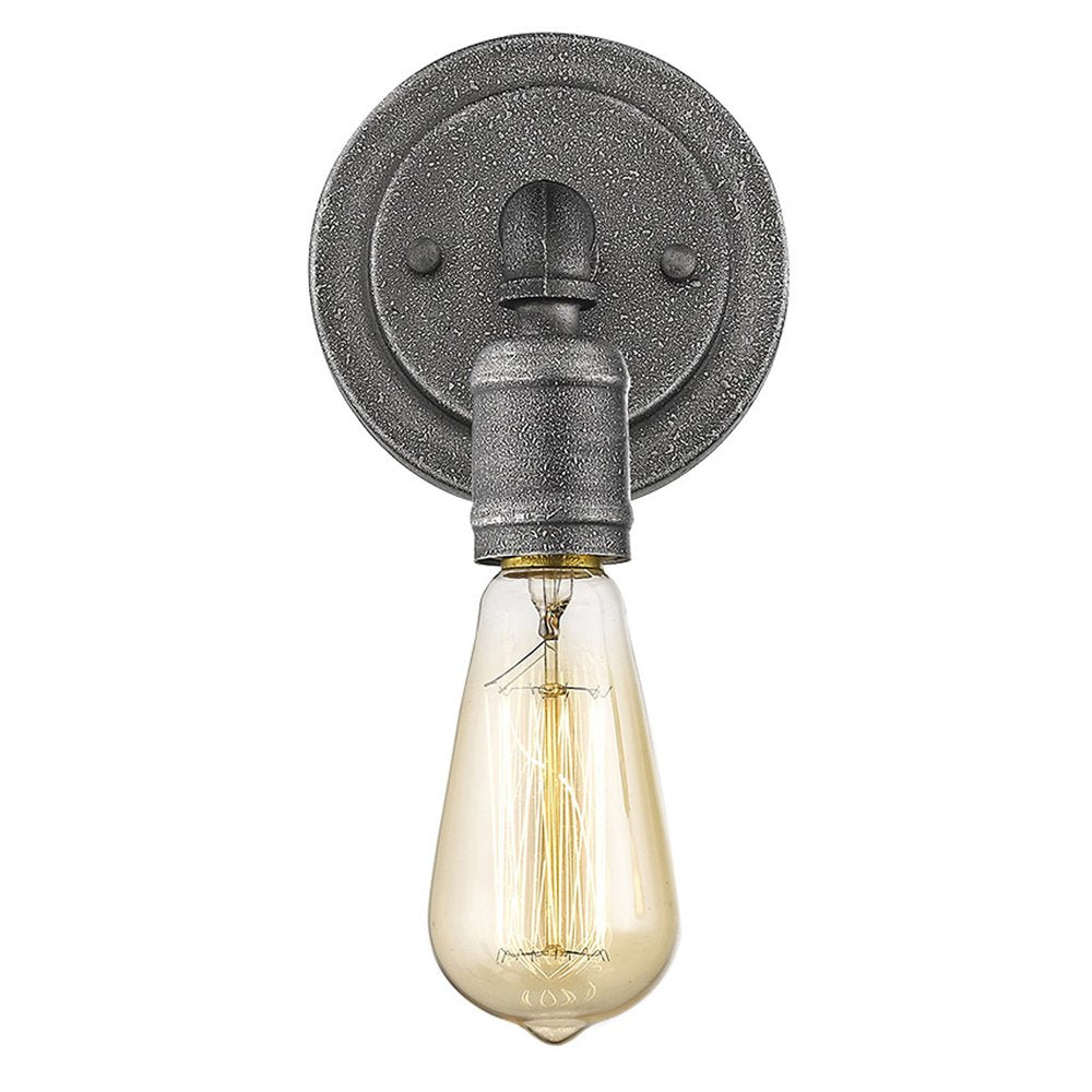 Industrial Textured Gray Wall Light HomeRoots