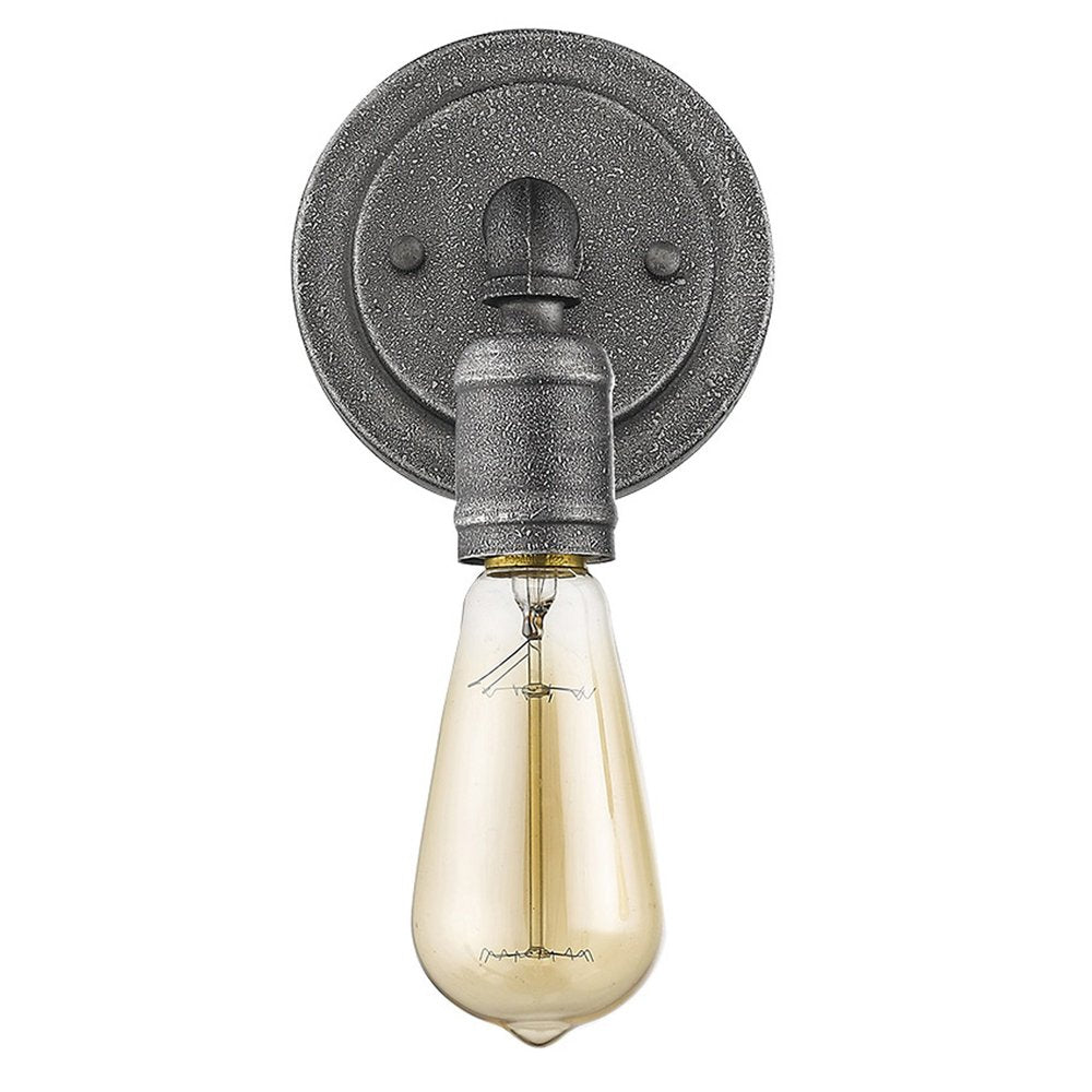 Industrial Textured Gray Wall Light HomeRoots