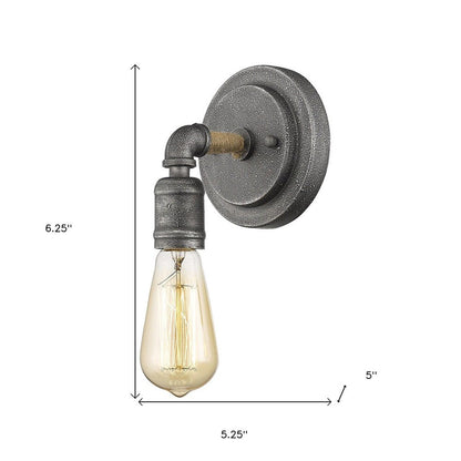Industrial Textured Gray Wall Light HomeRoots