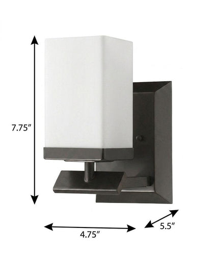 5" Black And White Metal Flush Mounted Sconce HomeRoots