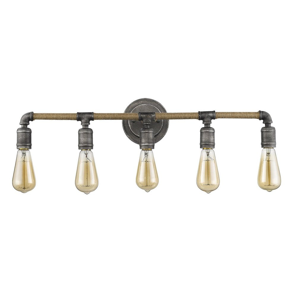 6" Black Metal Vanity Flush Mounted Sconce HomeRoots