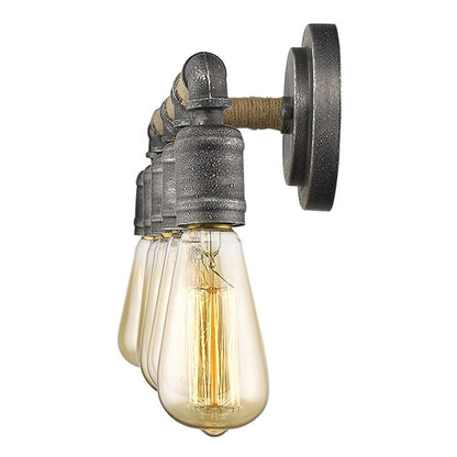 6" Black Metal Vanity Flush Mounted Sconce HomeRoots