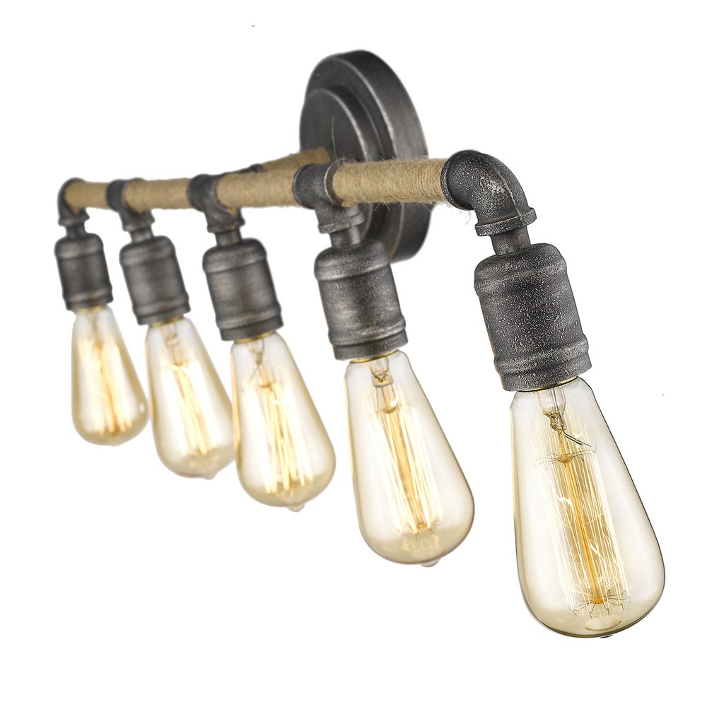 6" Black Metal Vanity Flush Mounted Sconce HomeRoots