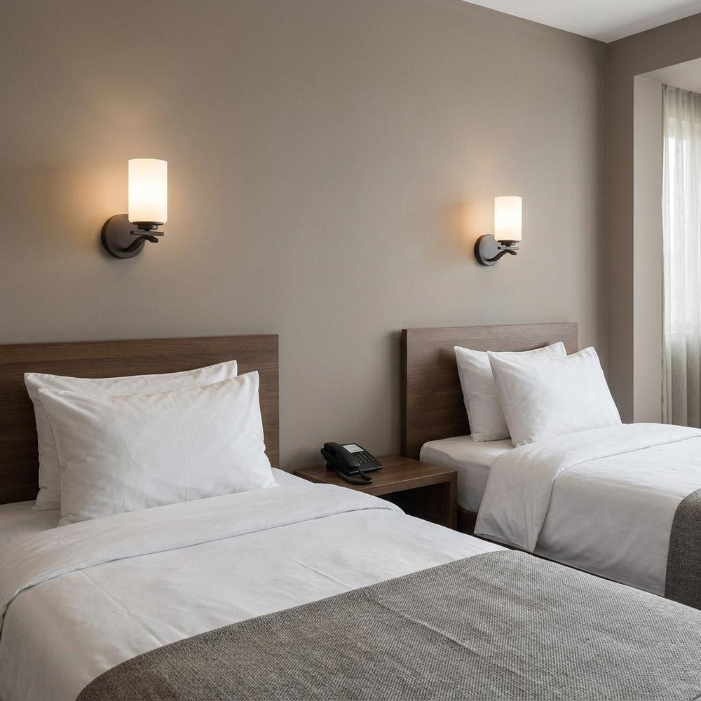One Light Bronze and Glass Wall Sconce HomeRoots