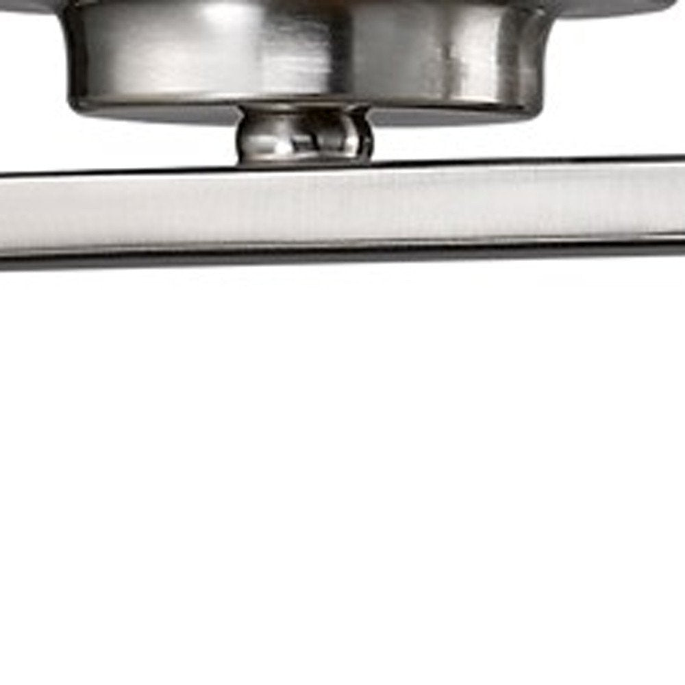 11" Silver And White Metal Flush Mounted Sconce HomeRoots