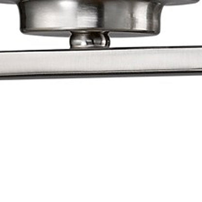 11" Silver And White Metal Flush Mounted Sconce HomeRoots