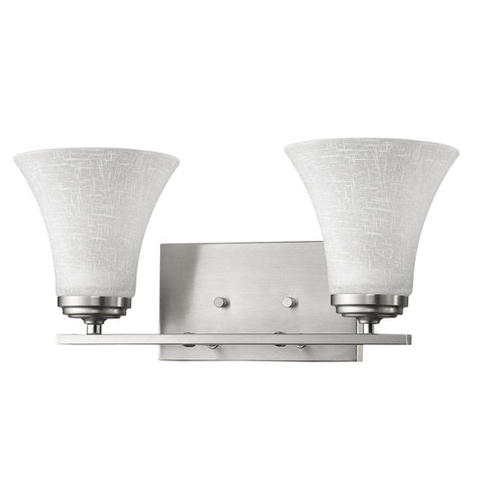 8" Silver And White Metal and Glass Vanity Flush Mounted Sconce HomeRoots