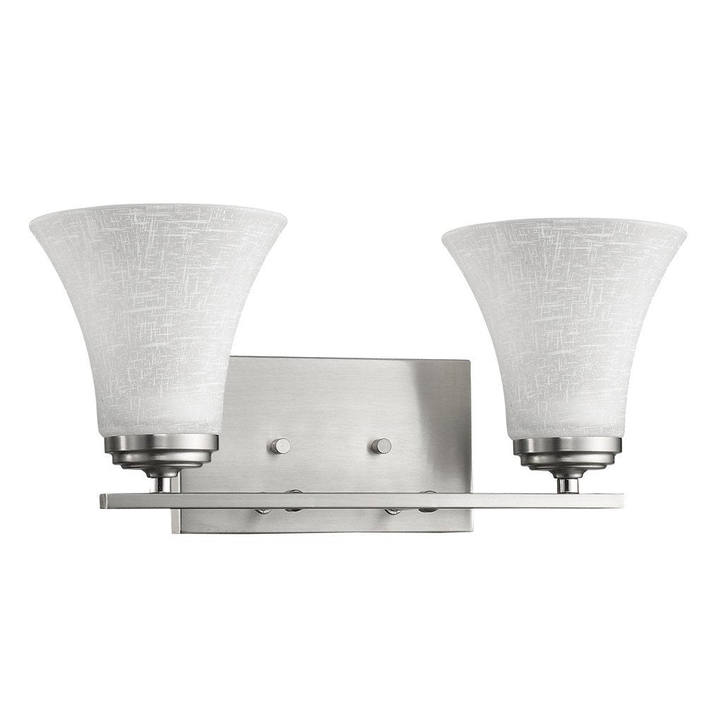 8" Silver And White Metal and Glass Vanity Flush Mounted Sconce HomeRoots