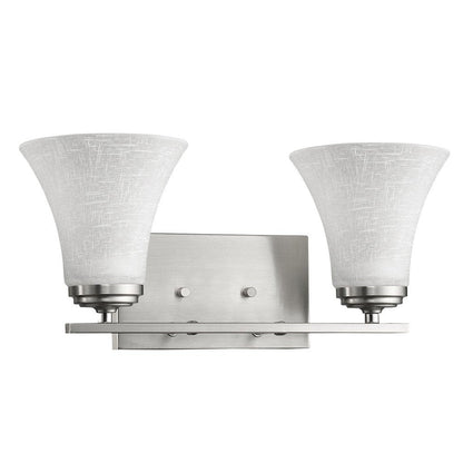 8" Silver And White Metal and Glass Vanity Flush Mounted Sconce HomeRoots