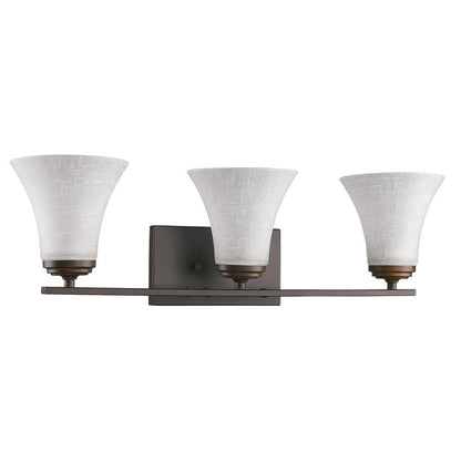 8" Bronze And White Metal and Glass Vanity Flush Mounted Sconce HomeRoots