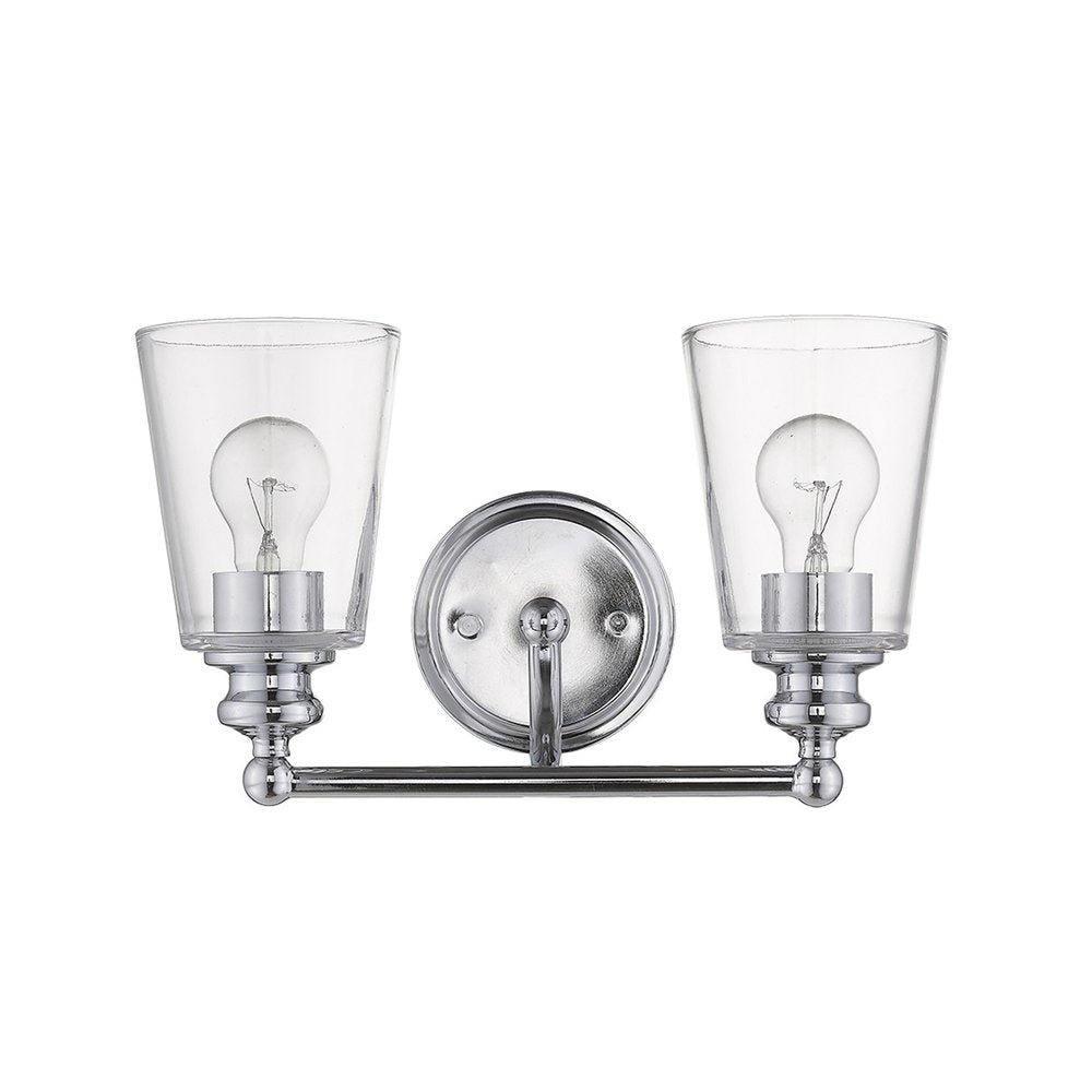 8" Silver And Clear Metal Vanity Flush Mounted Sconce HomeRoots