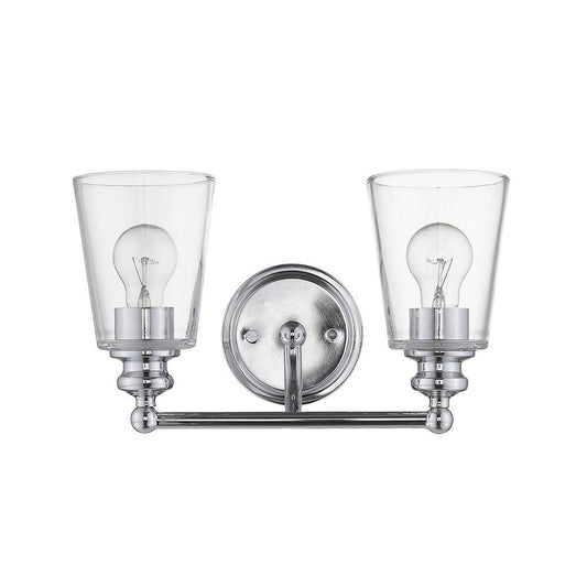 8" Silver And Clear Metal Vanity Flush Mounted Sconce HomeRoots